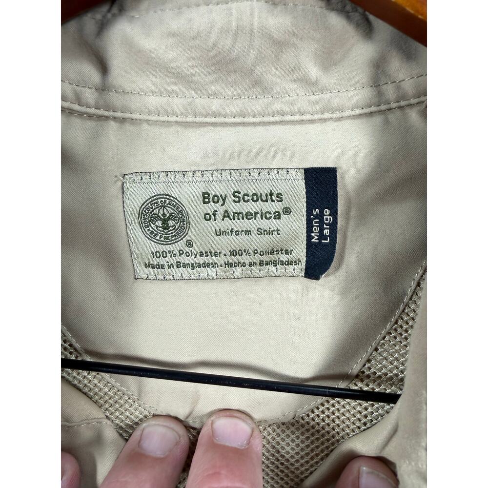 Boy Scouts Of America Uniform Shirt Men's Large Vented Patchwork Scouting - Picture 5 of 9